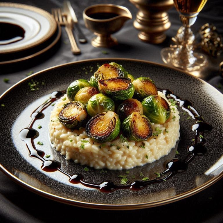 Cremiges Risotto mit gebratenem Rosenkohl & Maronen Edle Menüs