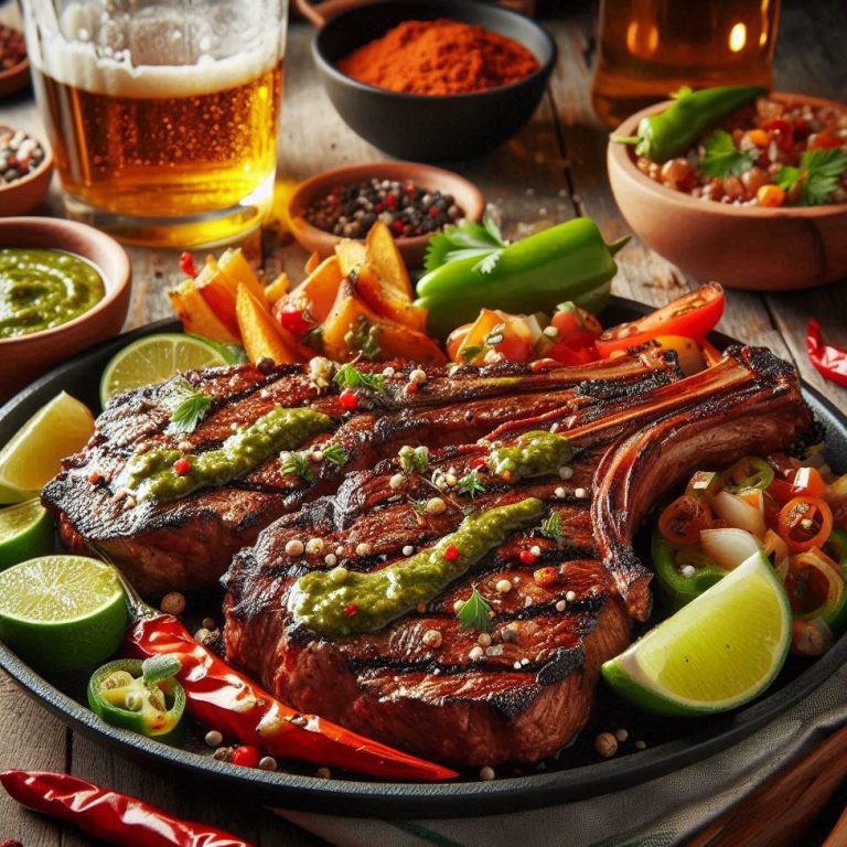 Gegrillte, marinierte Steaks mit BBQ-Saucen BBQ durchs Jahr & am Rost