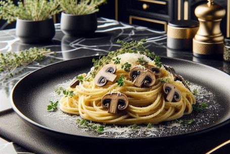 Cremige Thymian‑Pilz‑Pasta in feiner Sahnecreme – ein aromatisches Rezept für schnelle, würzige Abendküche mit frischen Pilzen und Kräutern.
